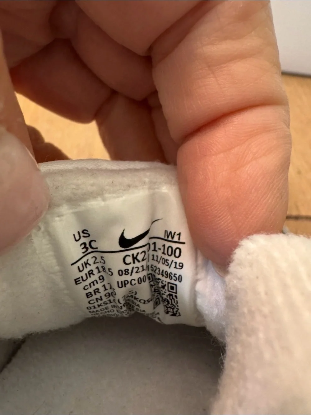 Nike Court Borough Low 2 Triple White Toddler Size 3C Sneakers NEW